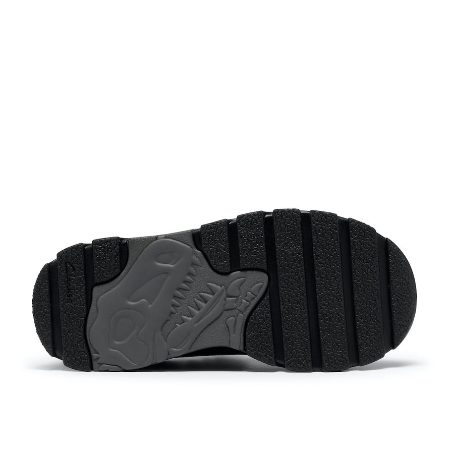 Clarks Steggy2 Soar School Shoe-Black Leather F