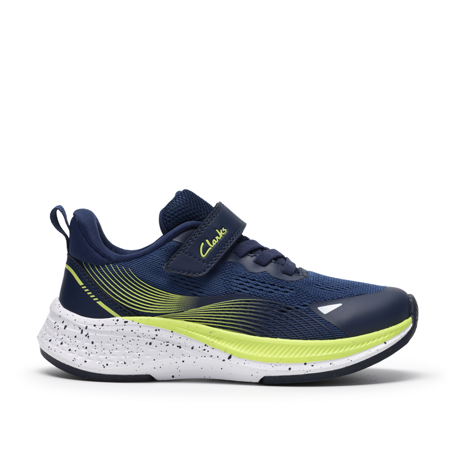 Clarks Lumen Hero K Trainer-Navy G