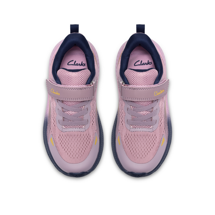 Clarks Lumen Hero K Trainer-Dusty Pink G