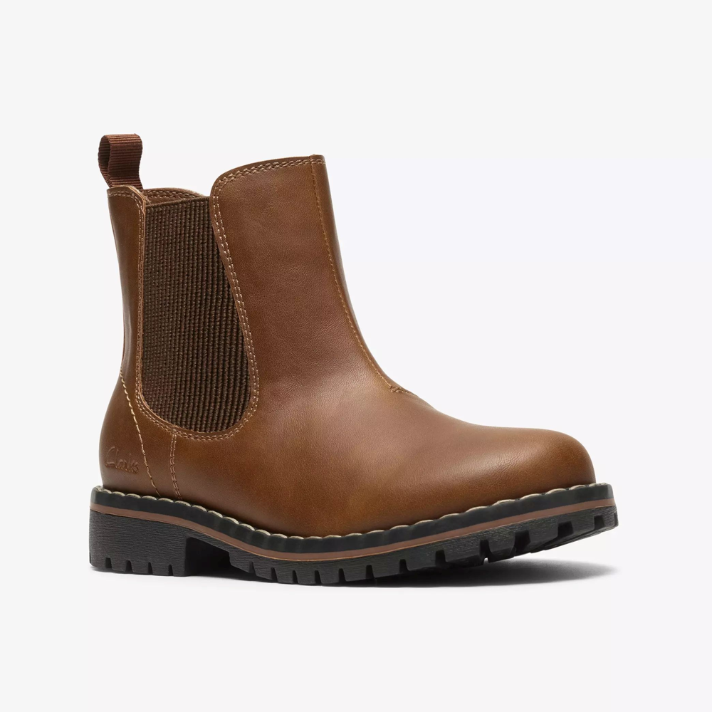 Clarks Cliffchelsea K Boot-Brit Tan G