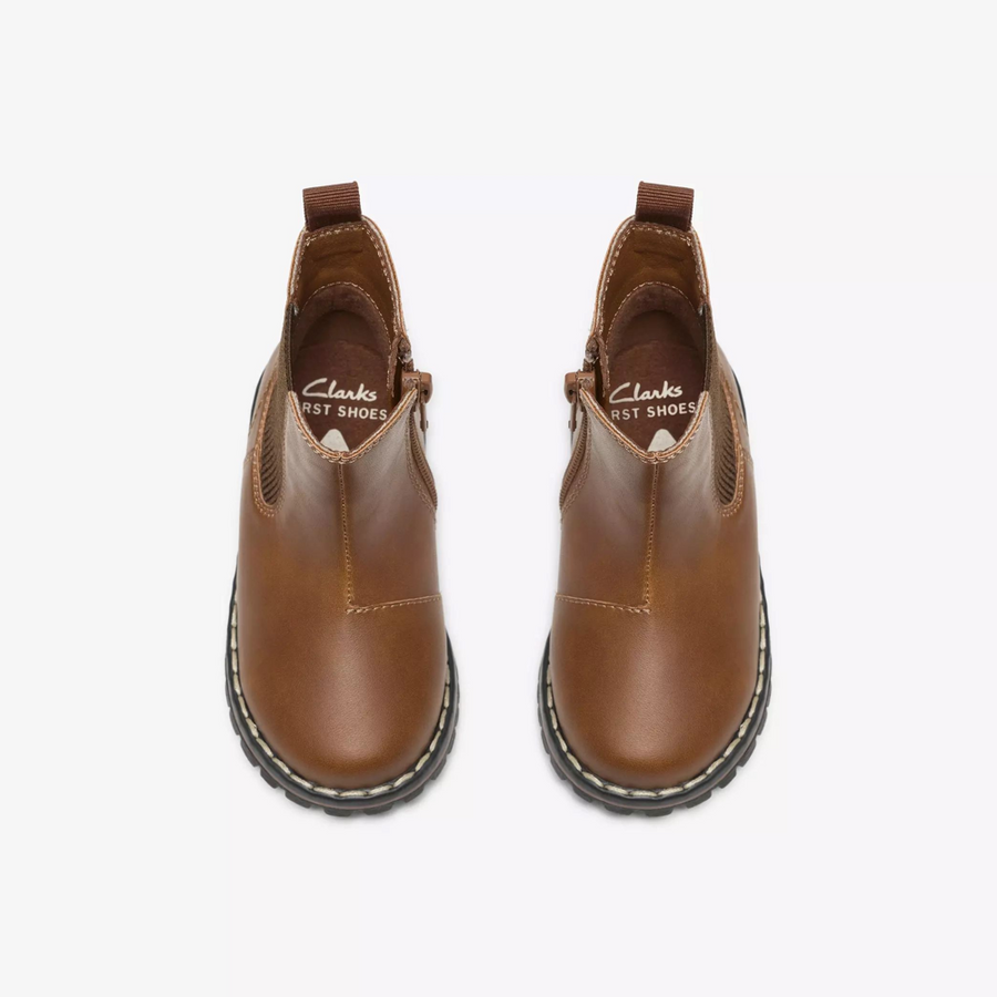 Clarks Cliffchelsea T Boot-Brit Tan G