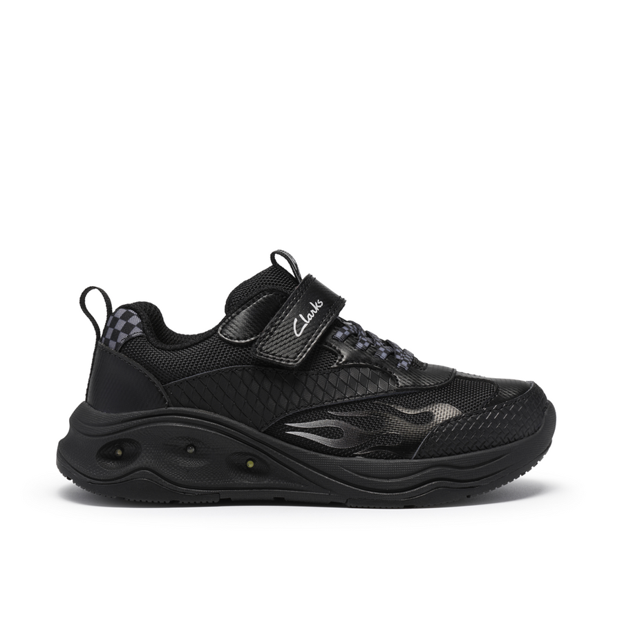 Clarks Gleam Go K 'G' Fit Shoe-Black