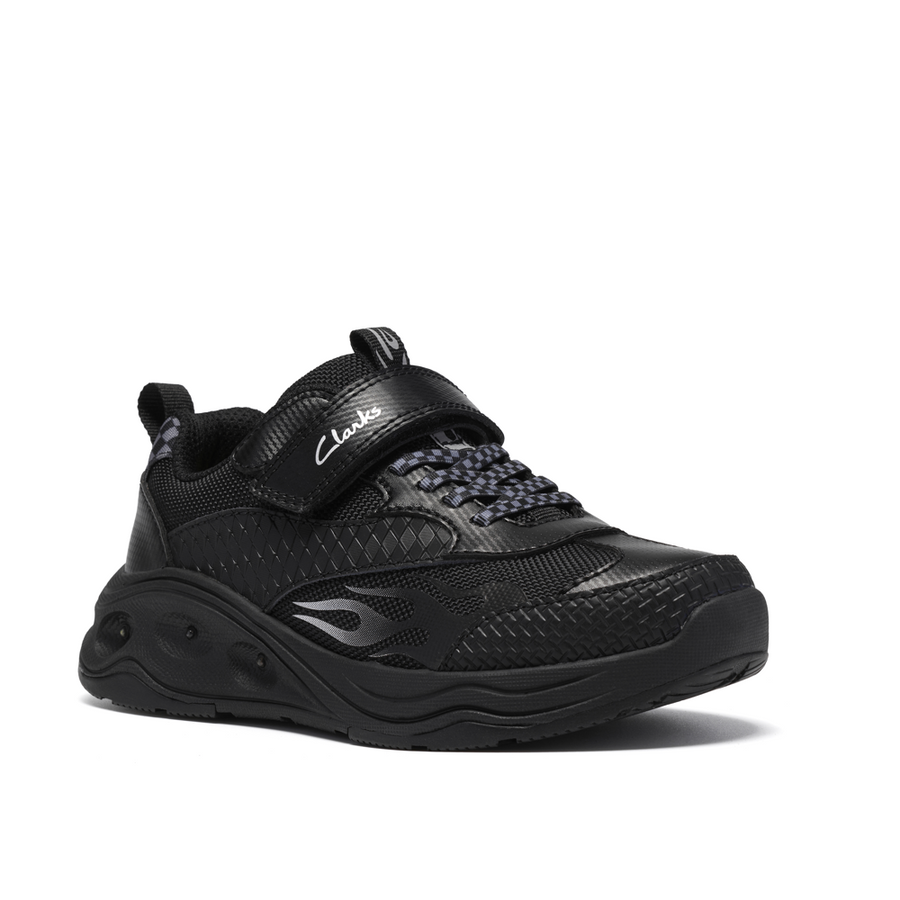 Clarks Gleam Go K 'G' Fit Shoe-Black
