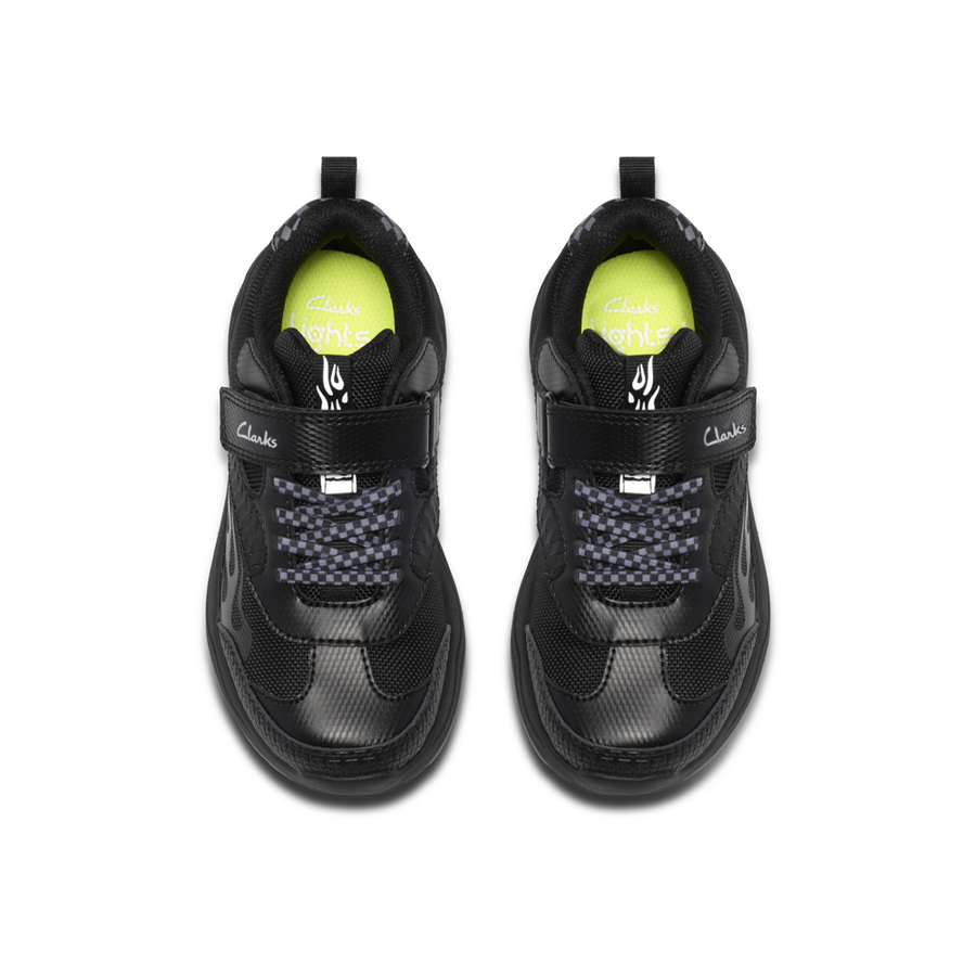 Clarks Gleam Go K 'G' Fit Shoe-Black
