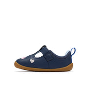 Clarks Roamerheart T Shoe-Navy Leather G