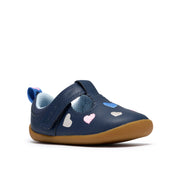 Clarks Roamerheart T Shoe-Navy Leather G