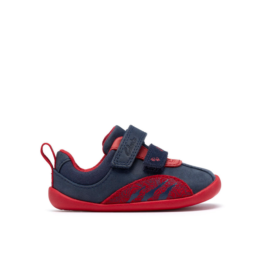 Clarks Roamer Tail T Shoe-Navy Leather F