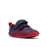 Clarks Roamer Tail T Shoe-Navy Leather F