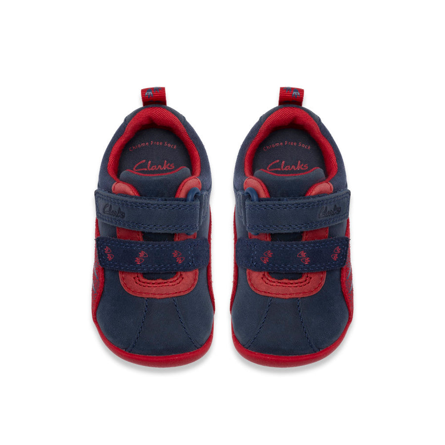Clarks Roamer Tail T Shoe-Navy Leather F