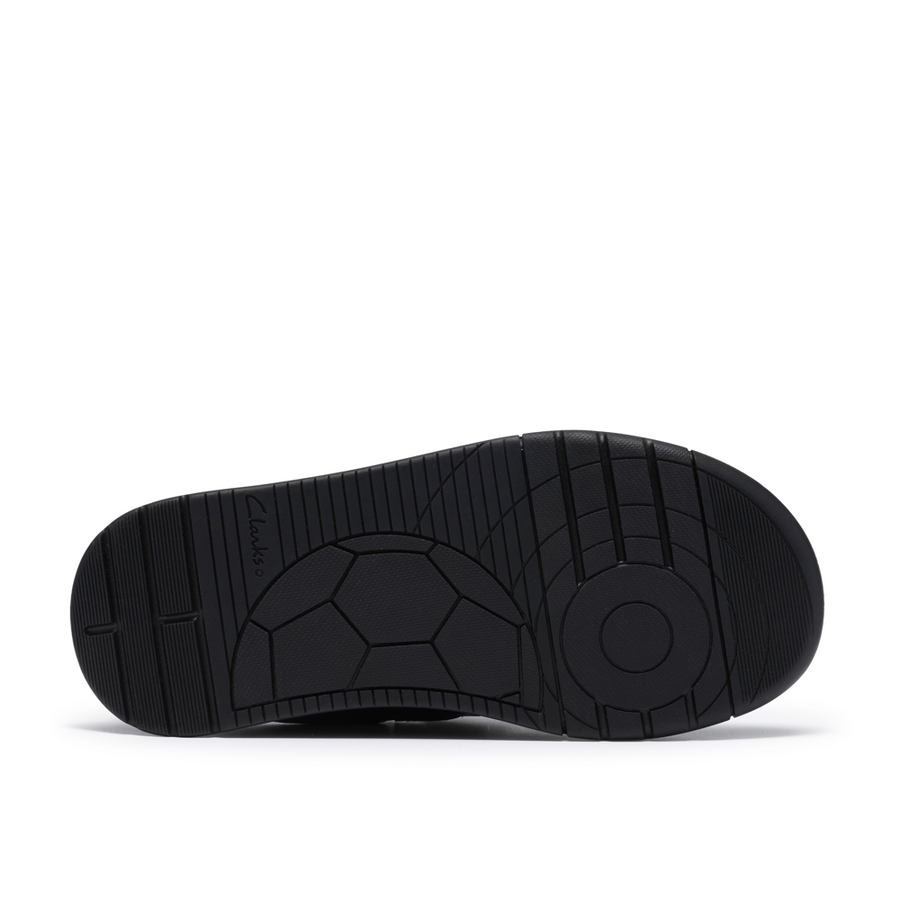 Clarks Laser Play K Shoe-Black Leather G