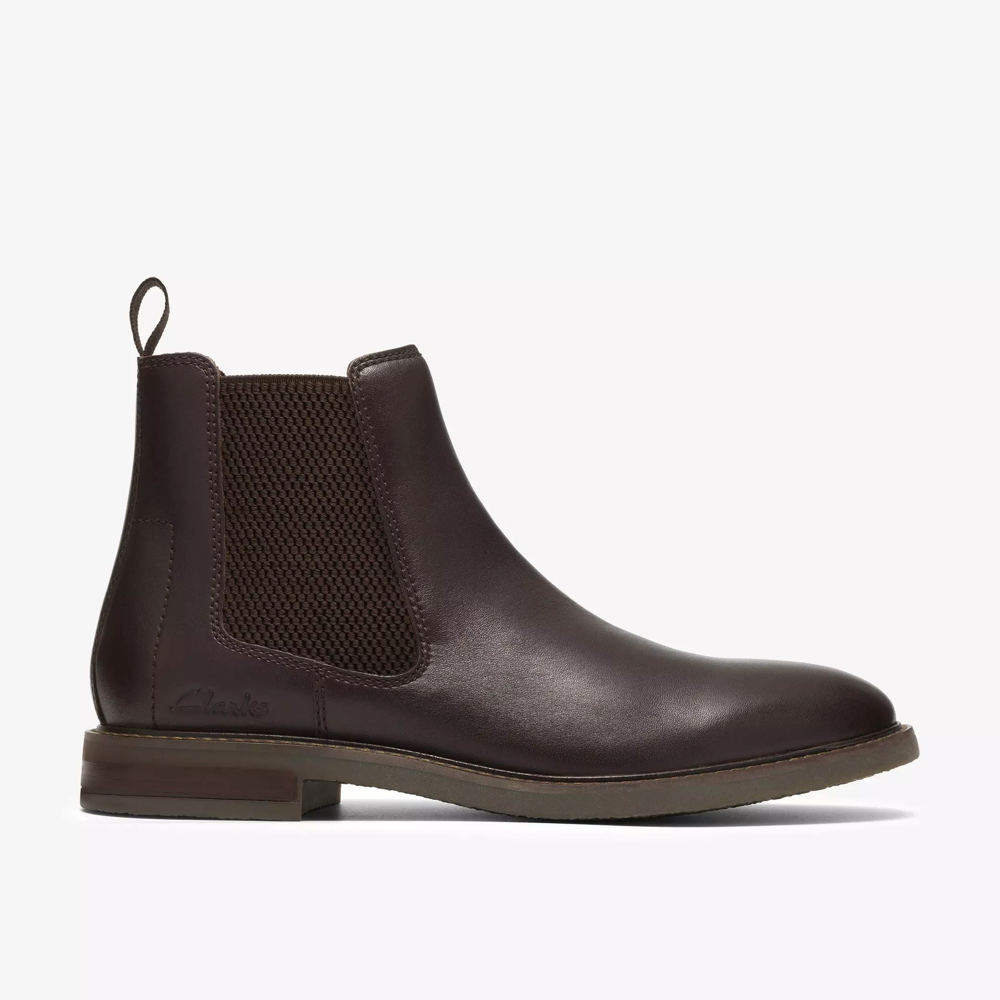 Clarks Jaxen Easy Mens Boot-Brown Leather G