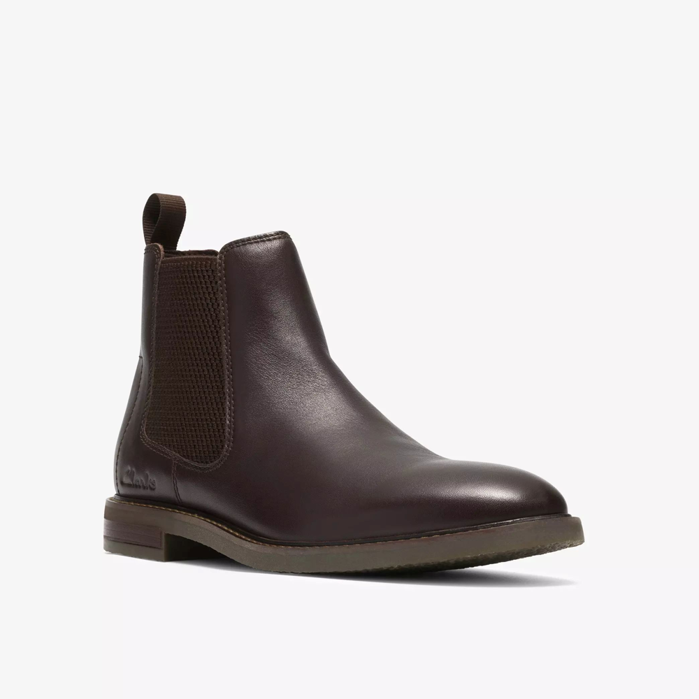 Clarks Jaxen Easy Mens Boot-Brown Leather G