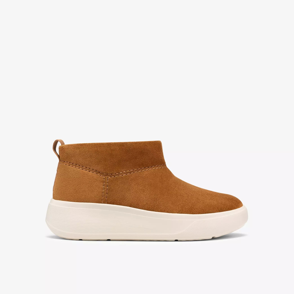 Clarks Solevana Rise Ankle Boot-Tan D