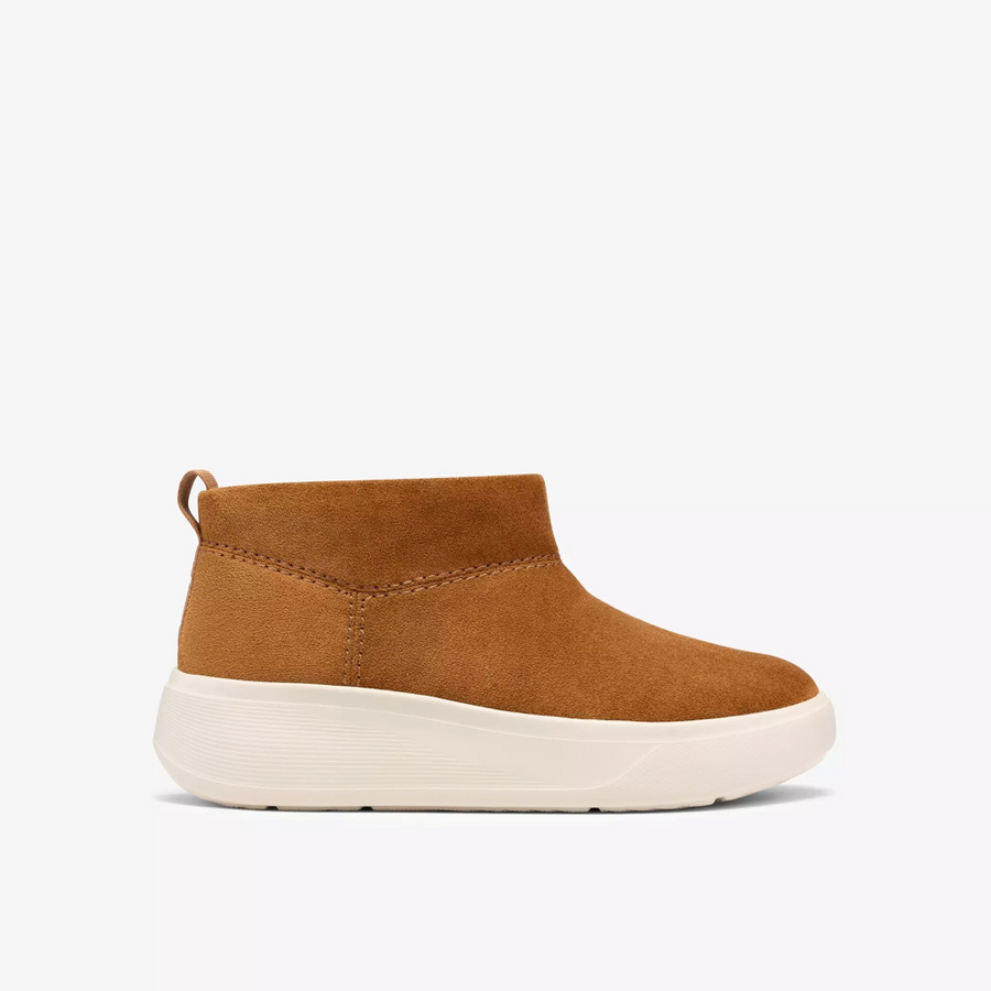 Clarks Solevana Rise Ankle Boot-Tan D