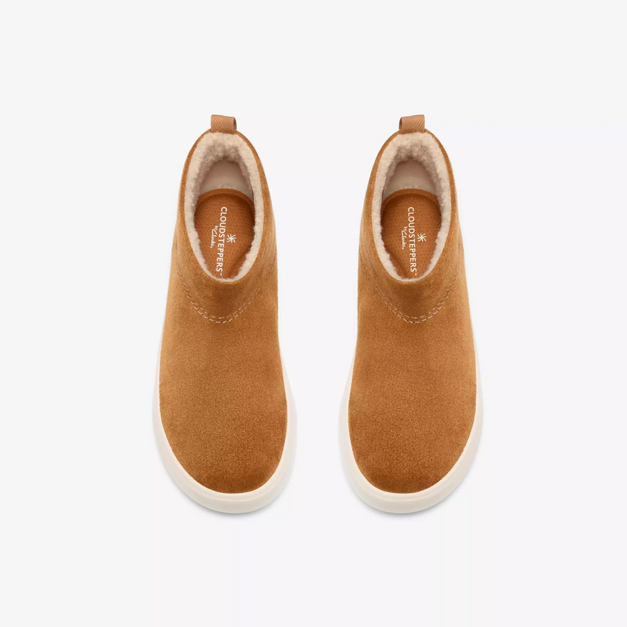 Clarks Solevana Rise Ankle Boot-Tan D
