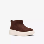 Clarks Solevana Rise Ankle Boot-Dark Brown D