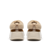 Clarks Solevana Cozy Slippers-Tan Leather D