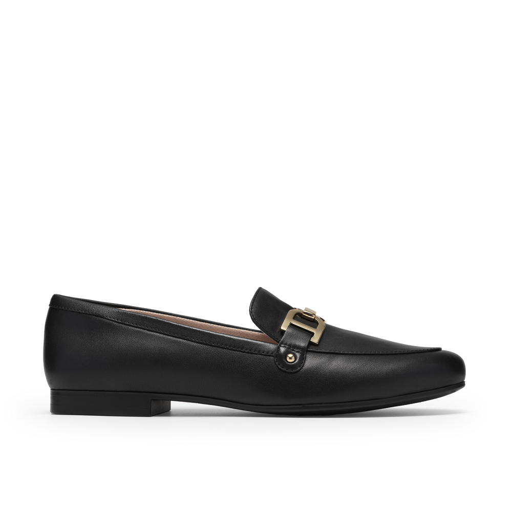 Clarks Tamna Trim Loafer - Black Leather D