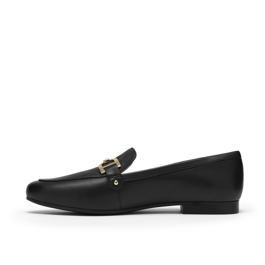 Clarks Tamna Trim Loafer - Black Leather D
