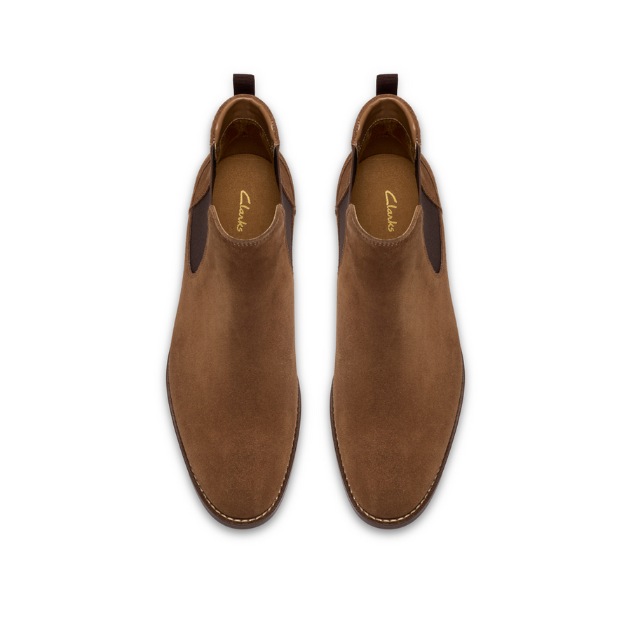 Clarks Bowburn Top Mens Boot-Cola Suede G