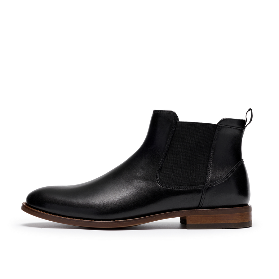 Clarks Bowburn Top Mens Boot-Black Leather G