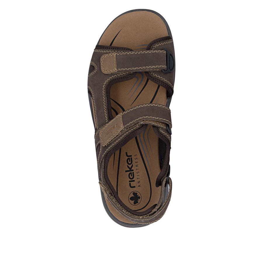 Rieker 26450 Men's Sandal-Brown