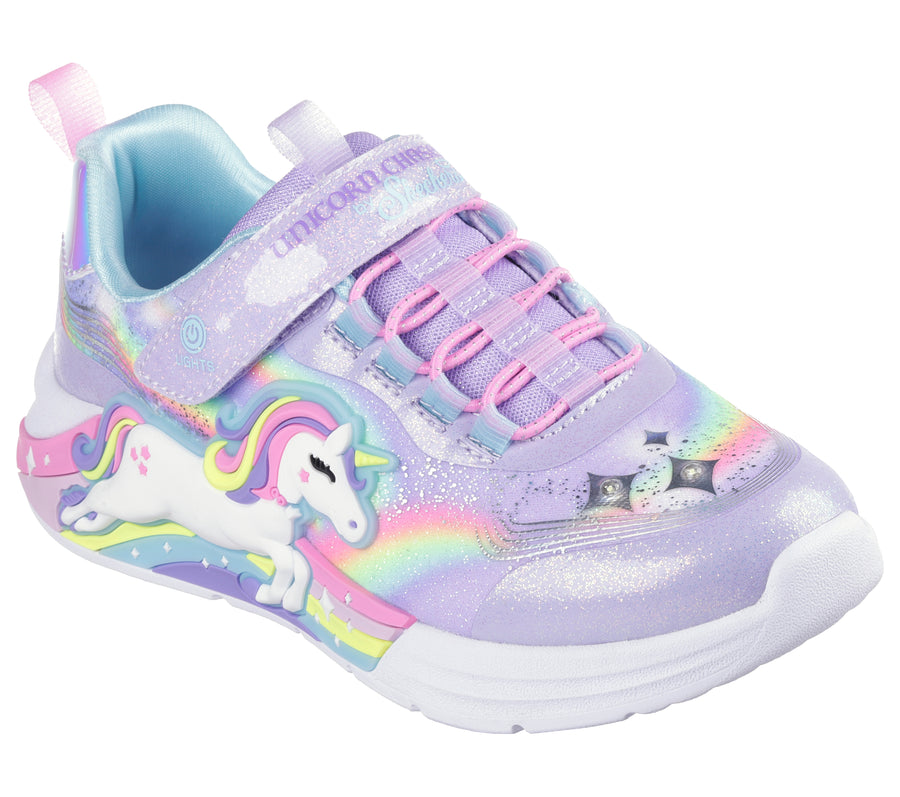 Skechers 302298l Girls Trainer-Lavender Multi