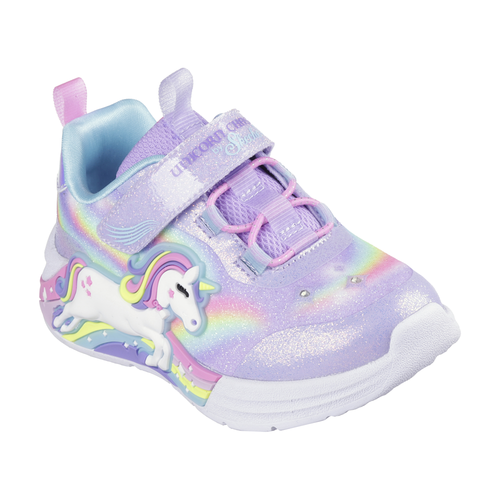 Skechers 302298N Girls Trainer-Lavender Multi