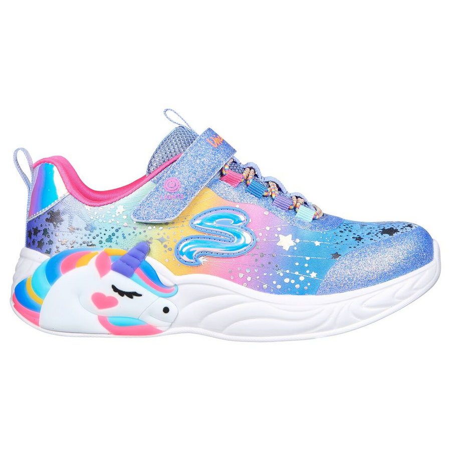 Skechers 302311 Girls Trainer-Blue Multi