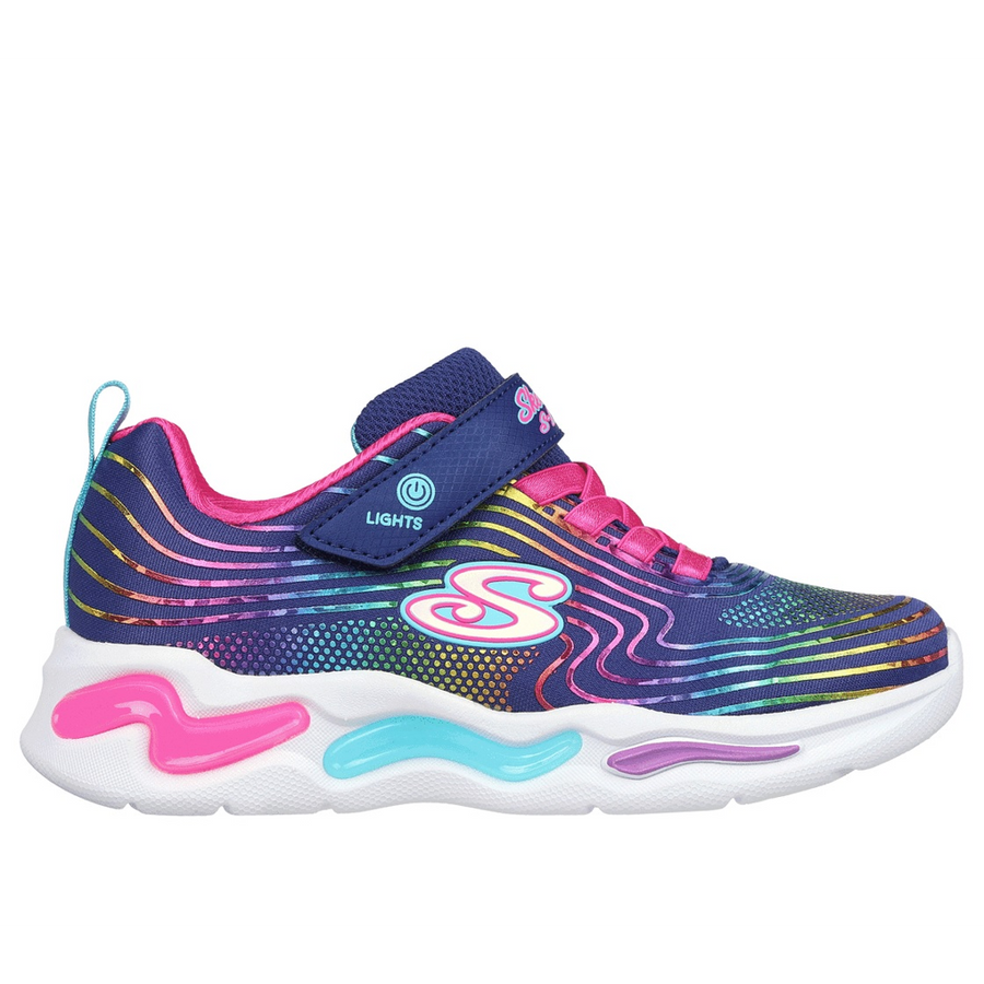 Skechers 302338 Girls Trainer-Navy Multi