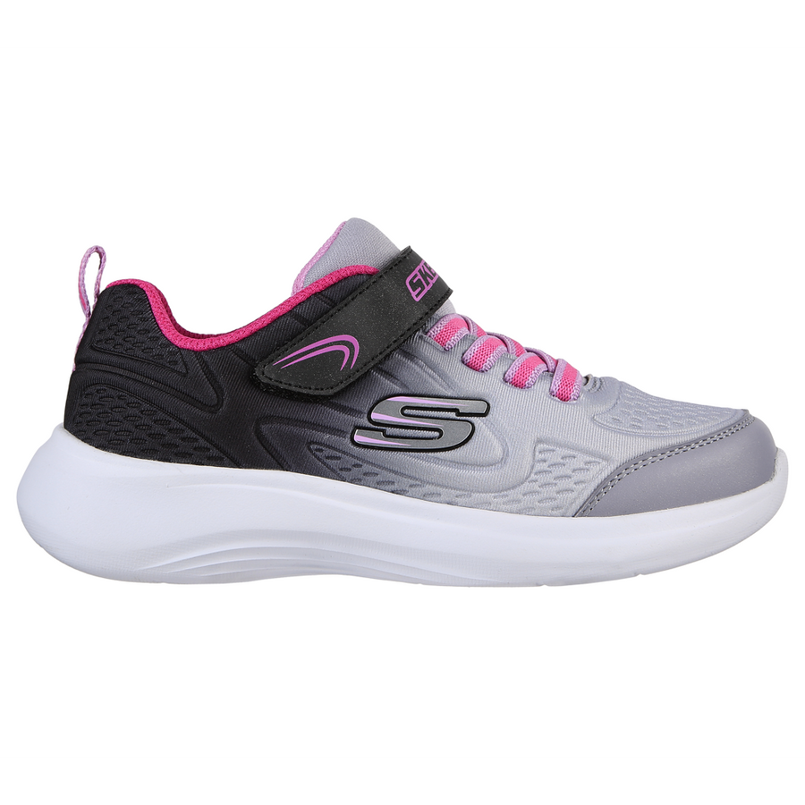 Skechers 302474 Girls Trainer-Grey/Blk Mlt