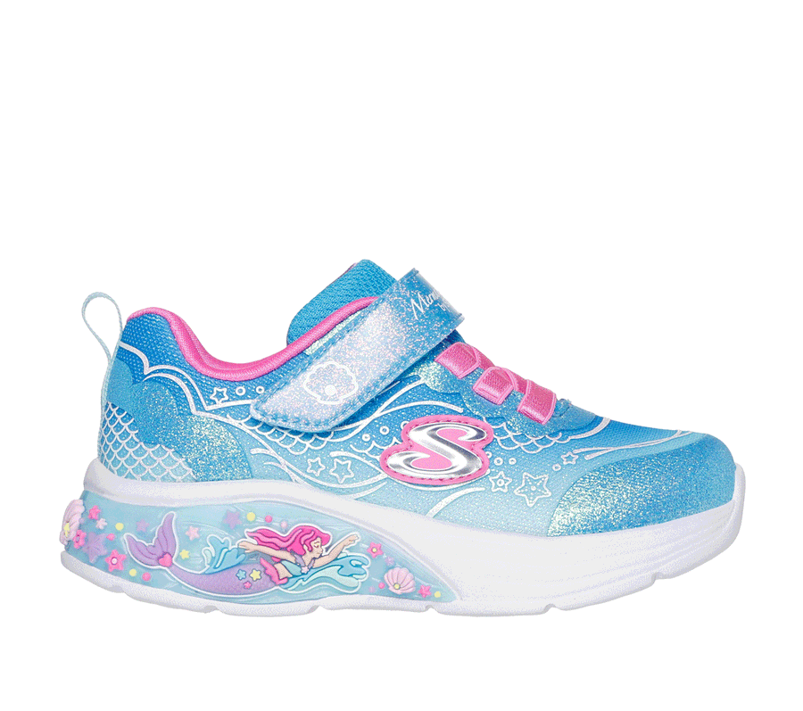 Skechers 303061n Girls Trainer-Blue Multi