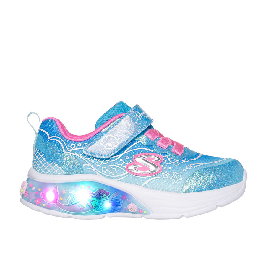 Skechers 303061n Girls Trainer-Blue Multi