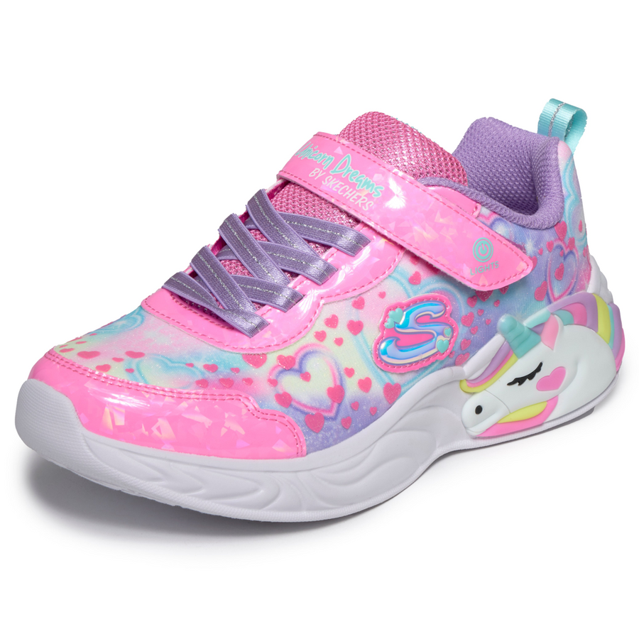 Skechers 303063l Kids Trainer-Pink Multi
