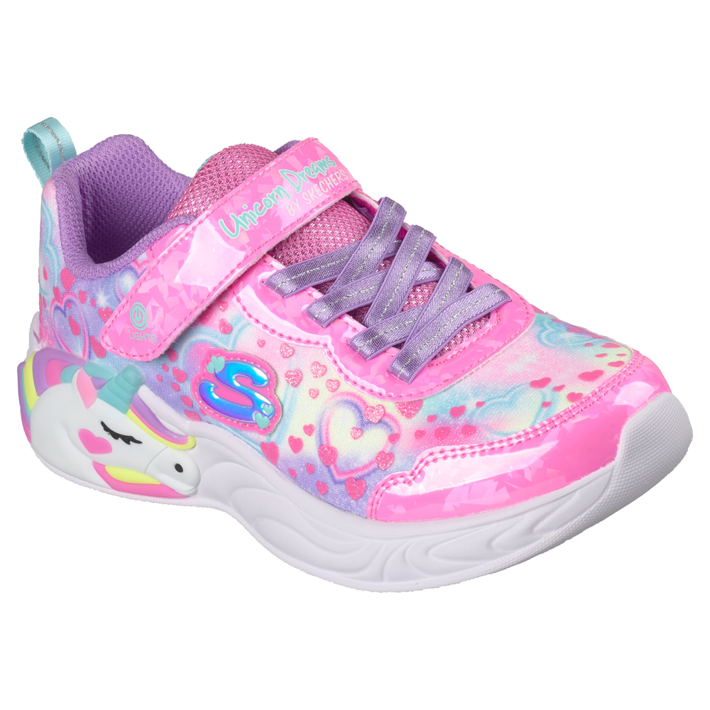 Skechers 303063l Kids Trainer-Pink Multi