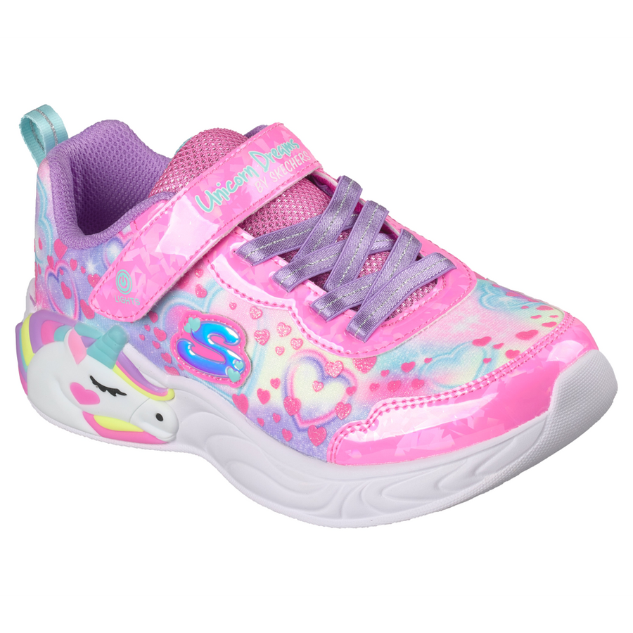 Skechers 303063l Kids Trainer-Pink Multi