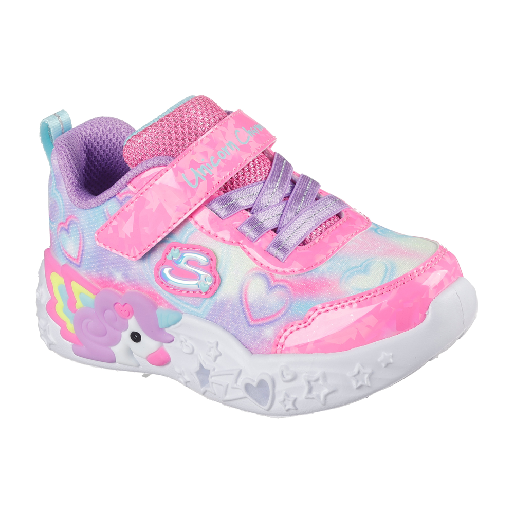 Skechers 303064n Kids Trainer-Pink Multi