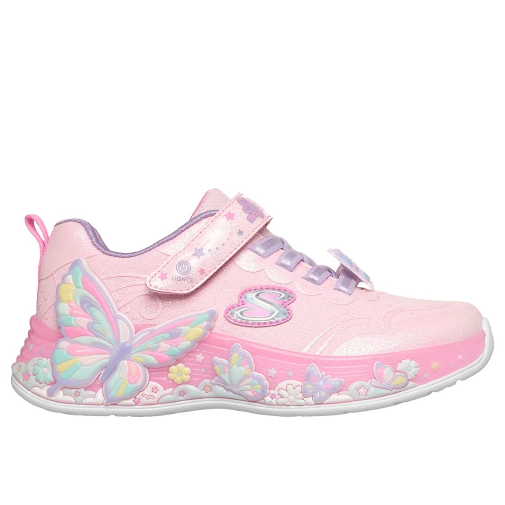 Skechers 303065l Girls Trainer-Pink Multi
