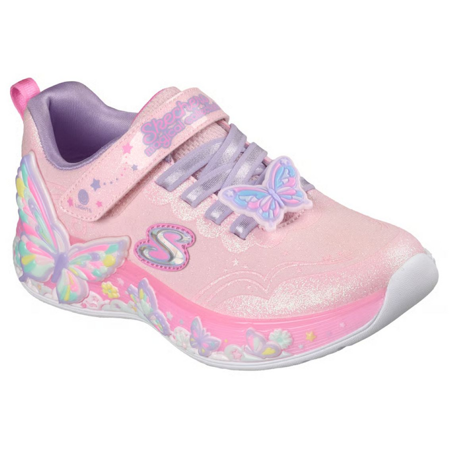 Skechers 303065l Girls Trainer-Pink Multi