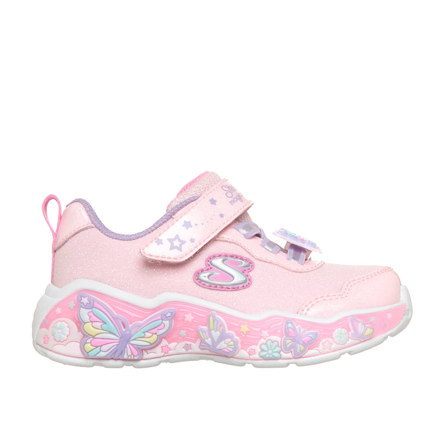 Skechers 303066nc Girls Trainer-Pink Multi