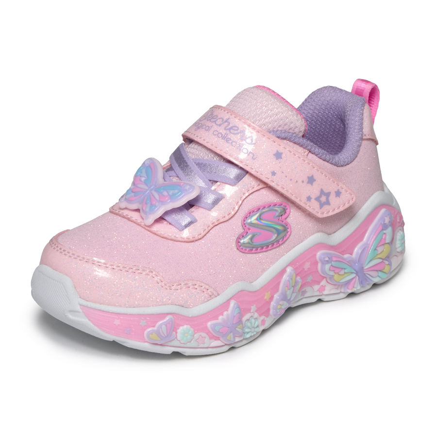 Skechers 303066nc Girls Trainer-Pink Multi