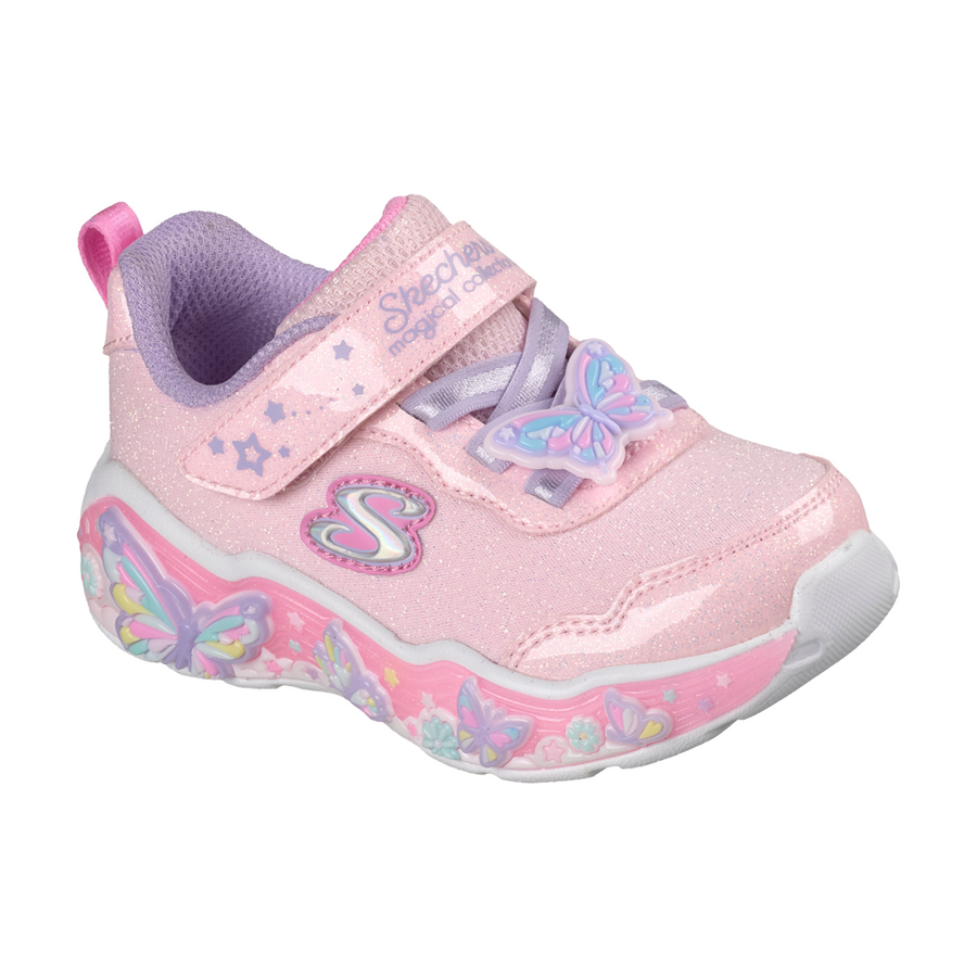 Skechers 303066nc Girls Trainer-Pink Multi