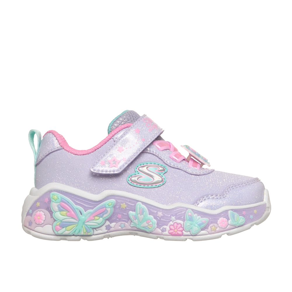 Skechers 303066nc Girls Trainer-Lavender Multi