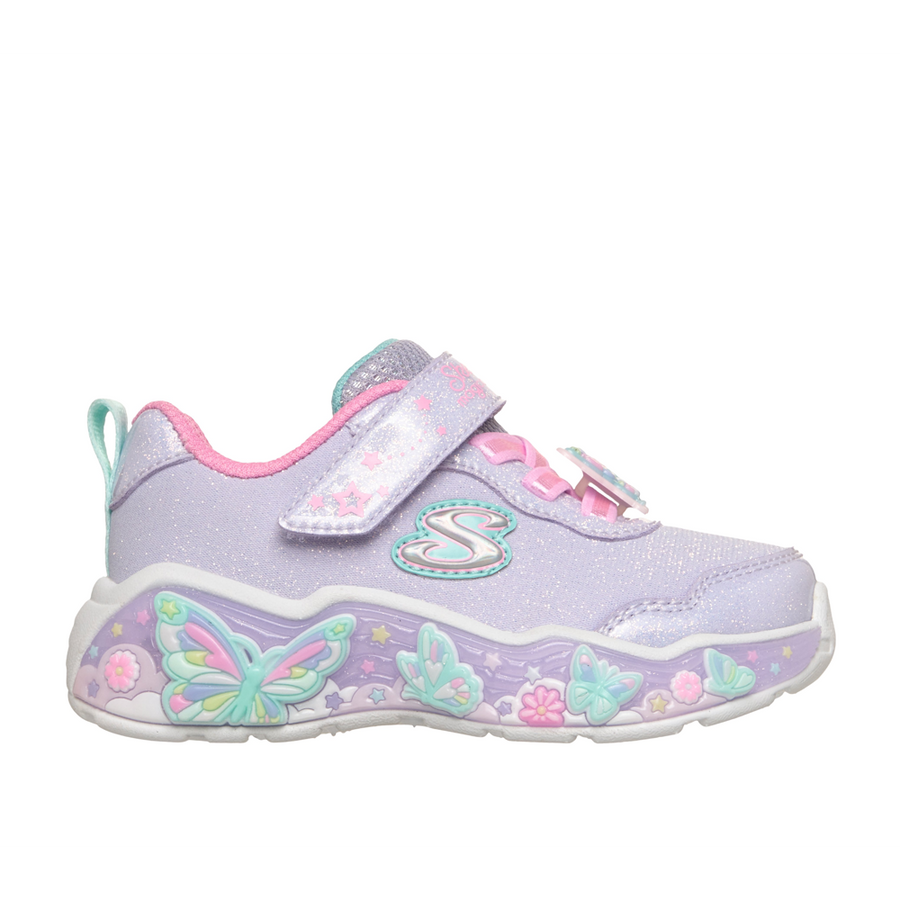 Skechers 303066nc Girls Trainer-Lavender Multi