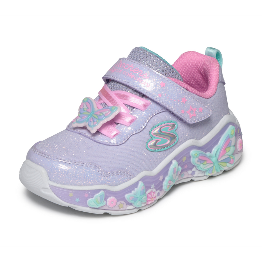 Skechers 303066nc Girls Trainer-Lavender Multi