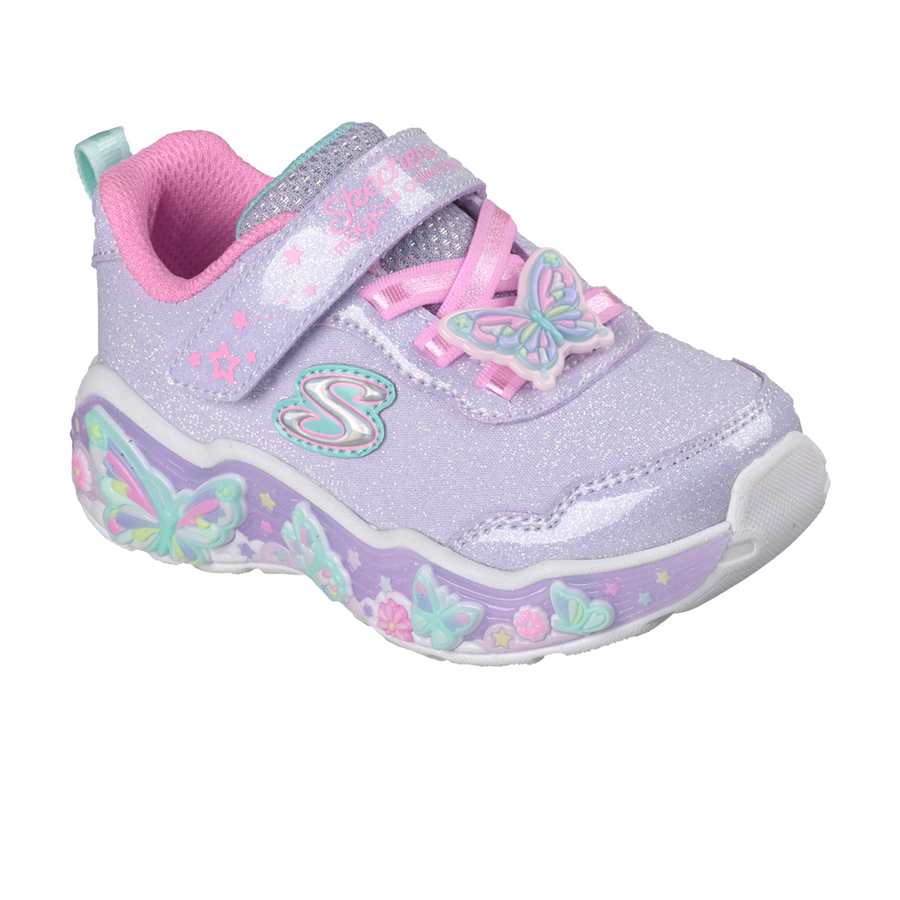 Skechers 303066nc Girls Trainer-Lavender Multi