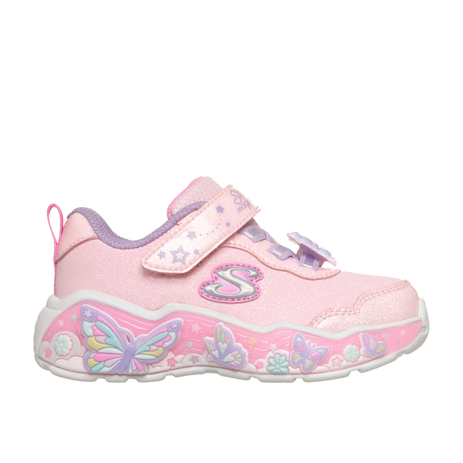 Skechers 303066n Girls Trainer-Pink Multi