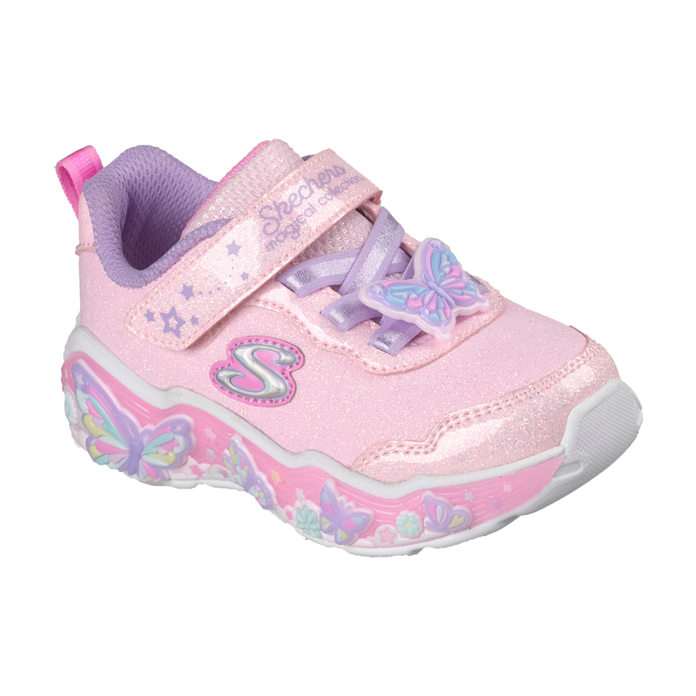 Skechers 303066n Girls Trainer-Pink Multi