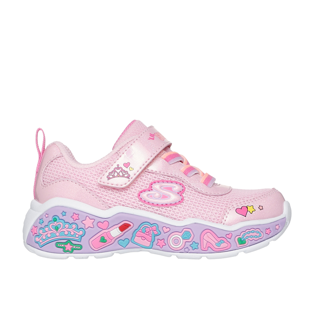 Skechers 303158n Girls Trainer-Pink Multi