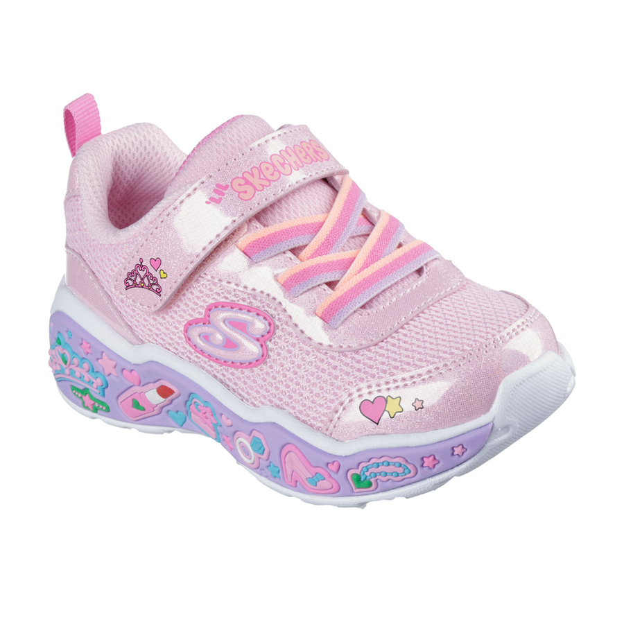 Skechers 303158n Girls Trainer-Pink Multi